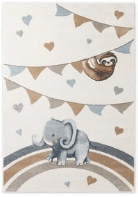 Kremowy dywan dziecięcy 120x170 cm Walk like an Elephant Rainbow Party – Villeroy&amp;Boch