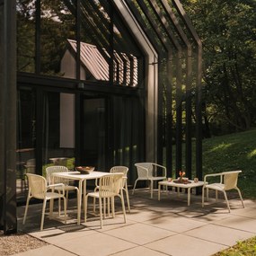 Kwadratowy stolik do ogrodu Brene 80 cm, z tworzywa