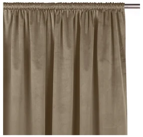 Beżowa aksamitna zasłona częściowo zaciemniająca (dimout) 530x300 cm Velto – Filumi