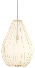 Beżowa lampa wisząca z tekstylnym kloszem ø 50 cm Itela – Light &amp; Living