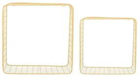 Jasnożółte stalowe półki zestaw 2 szt. 35 cm Reja – PT LIVING