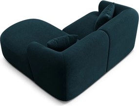 Morski aksamitny narożnik (prawostronny/z szezlongiem) Campi – Cosmopolitan Design