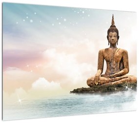 Obraz - Budda nadzorujący ziemię (70x50 cm)