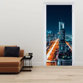 Fototapeta na drzwi - Dubaj noc (95x205cm)