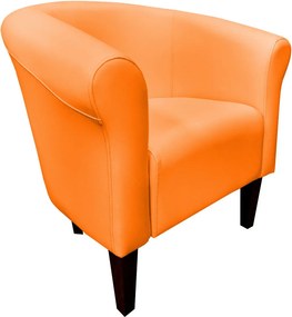 Fotel Milo tkanina Eko-skóra elegancki fotel do salonu i gabinetu : Kolor nogi - Venge, Kolor tkaniny - EKO-SKÓRA - 20D, Wysokość nogi - 20 cm