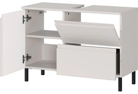 Kremowa niska szafka pod umywalkę 80x56 cm Salinas – Germania