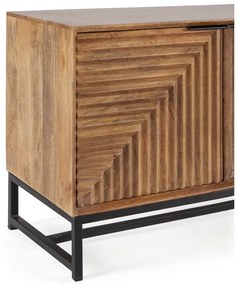 Szafka pod TV z litego drewna mango w naturalnym kolorze 160x58 cm Nereida – Marckeric