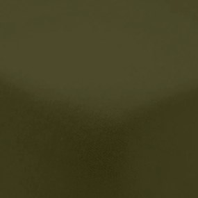 Flanelowe prześcieradło z gumką w kolorze khaki 90x190 cm Brushed – Catherine Lansfield