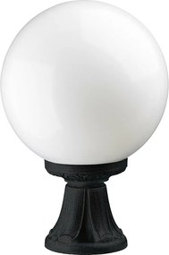 Lampa zewn?trzna INDURA GLOBO w stylu klasycznym - wys. 45 cm x g?. ø30 cm - E27 70W - kula opalowa - ?ywica - IP55 - czarny