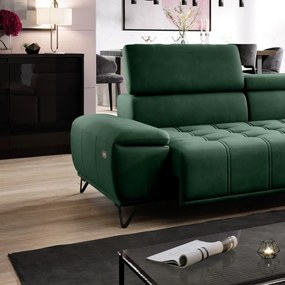 Narożnik PALLADIO MINI z elektryczną regulacją siedziska Lewostronny w tkaninie RIVIERA 38 WERSAL