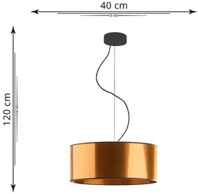 Miedziany żyrandol z regulacją wysokości 40 cm - EX854-Hajfun