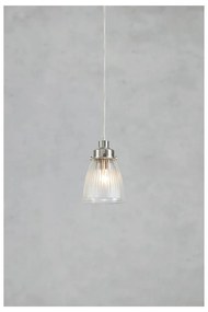 Lampa wisząca w kolorze srebra ze szklanym kloszem ø 11 cm Bellis – Markslöjd