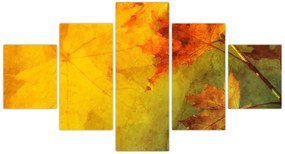 Obraz - Jesienne liście (125x70 cm)