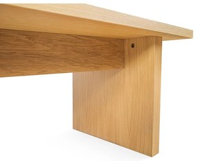 Naturalny stolik z blatem w dekorze dębu 60x120 cm Stripe – Woodman