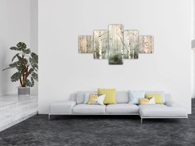 Obraz - Rysowanie wzoru lasu (125x70 cm)