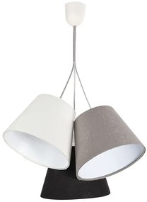 Trójkolorowa lampa wisząca z białym wnętrzem D9-H76