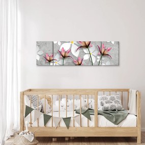 Obraz kwiatowej abstrakcji (170x50 cm)