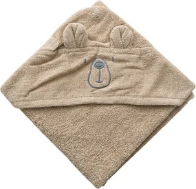 Ręcznik kąpielowy dziecięcy z kapturem MILO 75x75 cm, beżowy