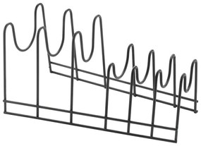 Czarny stojak na talerze Metaltex Lido Lava