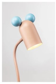 Jasnoniebiesko-różowa lampa stołowa z metalowym kloszem (wysokość 50 cm) Mouse – GTV
