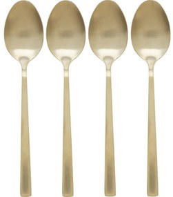 EH Zestaw złotych łyżeczek do herbaty 4 szt., 15 cm, 15 cm