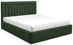 Zielone łóżko tapicerowane z pojemnikiem 3 rozmiary E5-M52