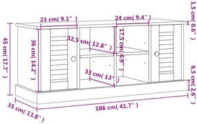 Szara drewniana szafka na buty - Tarko 12X