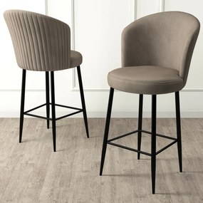 Zestaw krzeseł barowych Alte Cappuccino and Black, 4 szt., 4 szt.