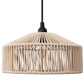 Zewnetrzna Lampa wisząca w stylu Japandi, beżowy sznur, IP44 - CalabardinaJapandi Oswietlenie zewnetrzne