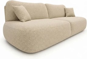 Sofa AVERIO Rozkładana Dwuosobowa Beżowa Boucle Japandi
