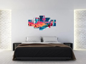 Obraz - Książę i smocza księżniczka (125x70 cm)