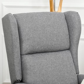 Fotel podnoszony z funkcją wstawania i leżenia kremowy szary idealny do salonu z tkaniny | Aosom PL