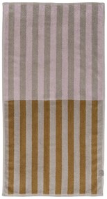 Brązowo-beżowy ręcznik z bawełny organicznej 50x90 cm Disorder – Mette Ditmer Denmark
