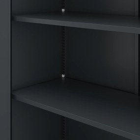 Biurowa szafa metalowa na akta KEVIN, 900 x 1400 x 400 mm, antracyt