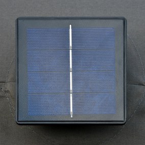 Outsunny Duży Podwójny Parasol z Oświetleniem LED Owalny Ciemnoszary ze Stalową Ramą 440x260cm | Aosom PL