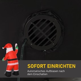 HOMCOM Nadmuchiwana dekoracja świąteczna 2,4 m z LED i lizakiem — do wnętrz i na zewnątrz | Aosom PL