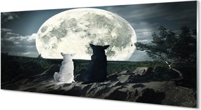 Szkło Ozdobne do Kuchni Wataha Wilków przy Pełni Księżyca