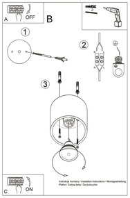 Ciemnoszara lampa punktowa ø 10 cm Roda – Nice Lamps