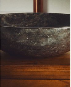 Szara kamienna okrągła umywalka ø 40 cm Darnen – Kave Home