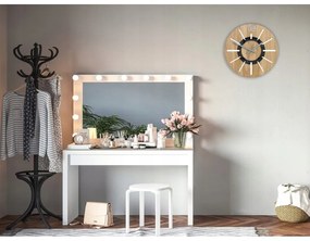 Zegar na ścianę nowoczesny drewniany z cichym mechanizmem okrągły solidny