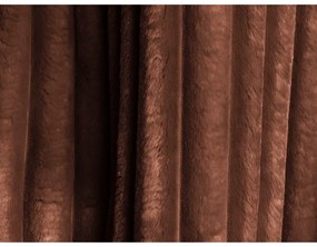 Sztruksowa rozkładana sofa w kolorze terakoty ze schowkiem266 cm Kini – Makamii