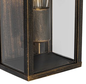 Zewnetrzna Vintage Kinkiet / Lampa scienna antyczne złoto 26 cm IP44 - CharloisPrzemysłowy Oswietlenie zewnetrzne