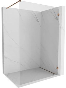 Mexen Lunar ścianka prysznicowa Walk-in prawa 70 x 200 cm, transparent 8 mm, różowe złoto - 830-070-000-60-00-P