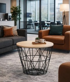 Okrągły stół konferencyjny STILO, dąb naturalny