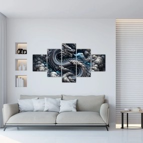 Obraz – Smok w dymie (125x70 cm)