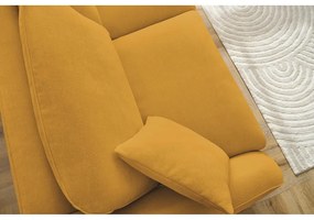 Żółta rozkładana sofa 235 cm Cezanne – Bobochic Paris