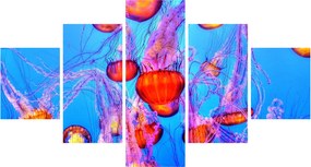 Obraz meduz w morzu (125x70 cm)
