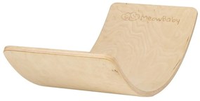 Deska do balansowania z litego drewna sosnowego w naturalnym kolorze 80x30x18 cm Montessori – Meowbaby