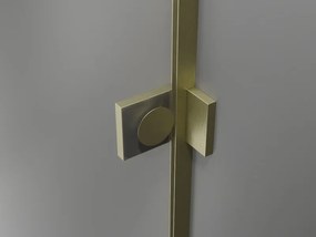 Mexen Lunar-F drzwi prysznicowe składane lewe 125 cm, transparent, złote szczotkowane - 836S-125-050-55-00-L