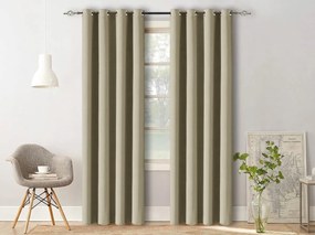 Zasłona OXFORD 140x250 cm, jasnobeżowy Zawieszanie: Metalowe pierścienie